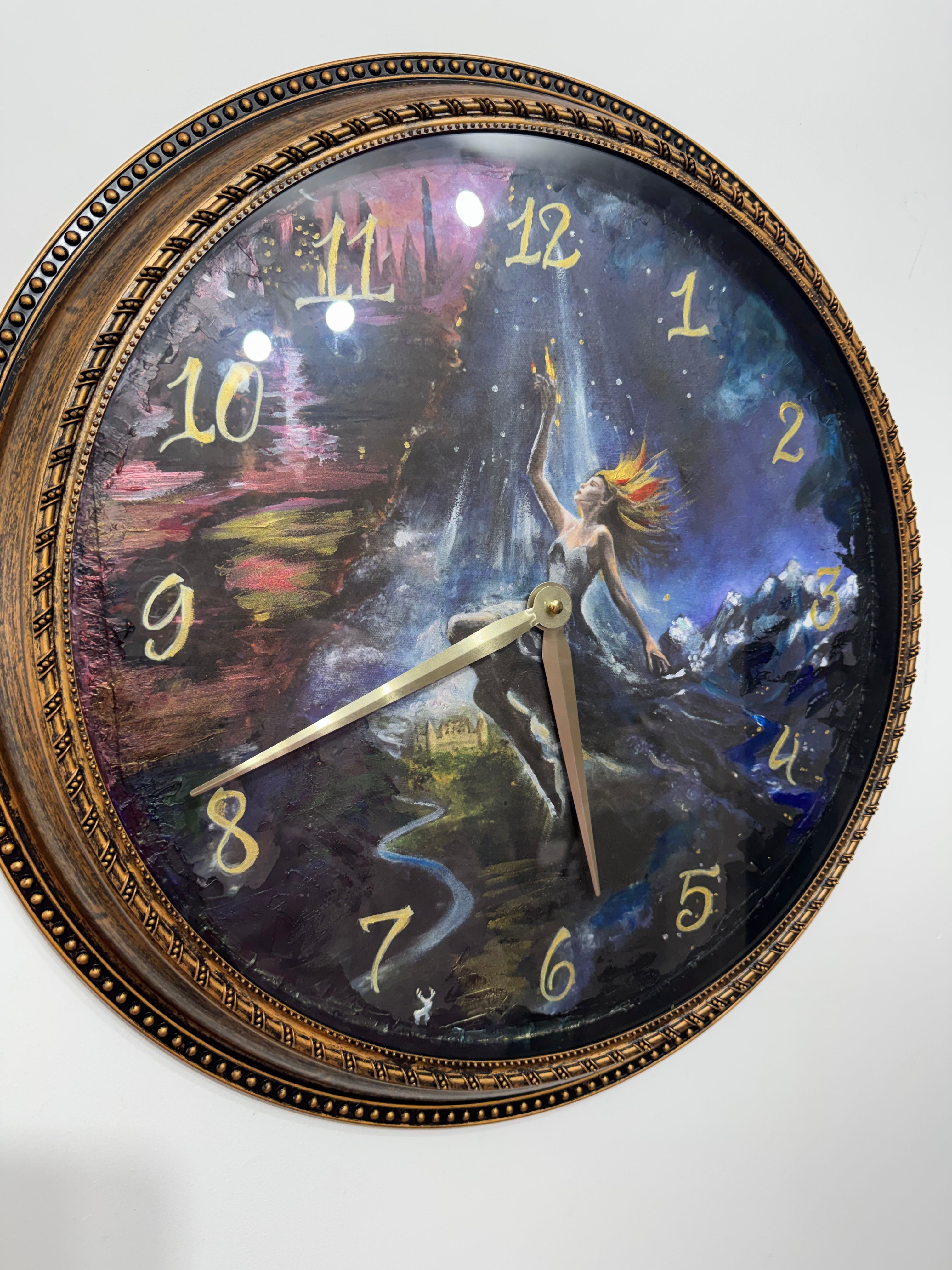 Find My Way Home — Hand-Embellished Fantasy Wall Clock