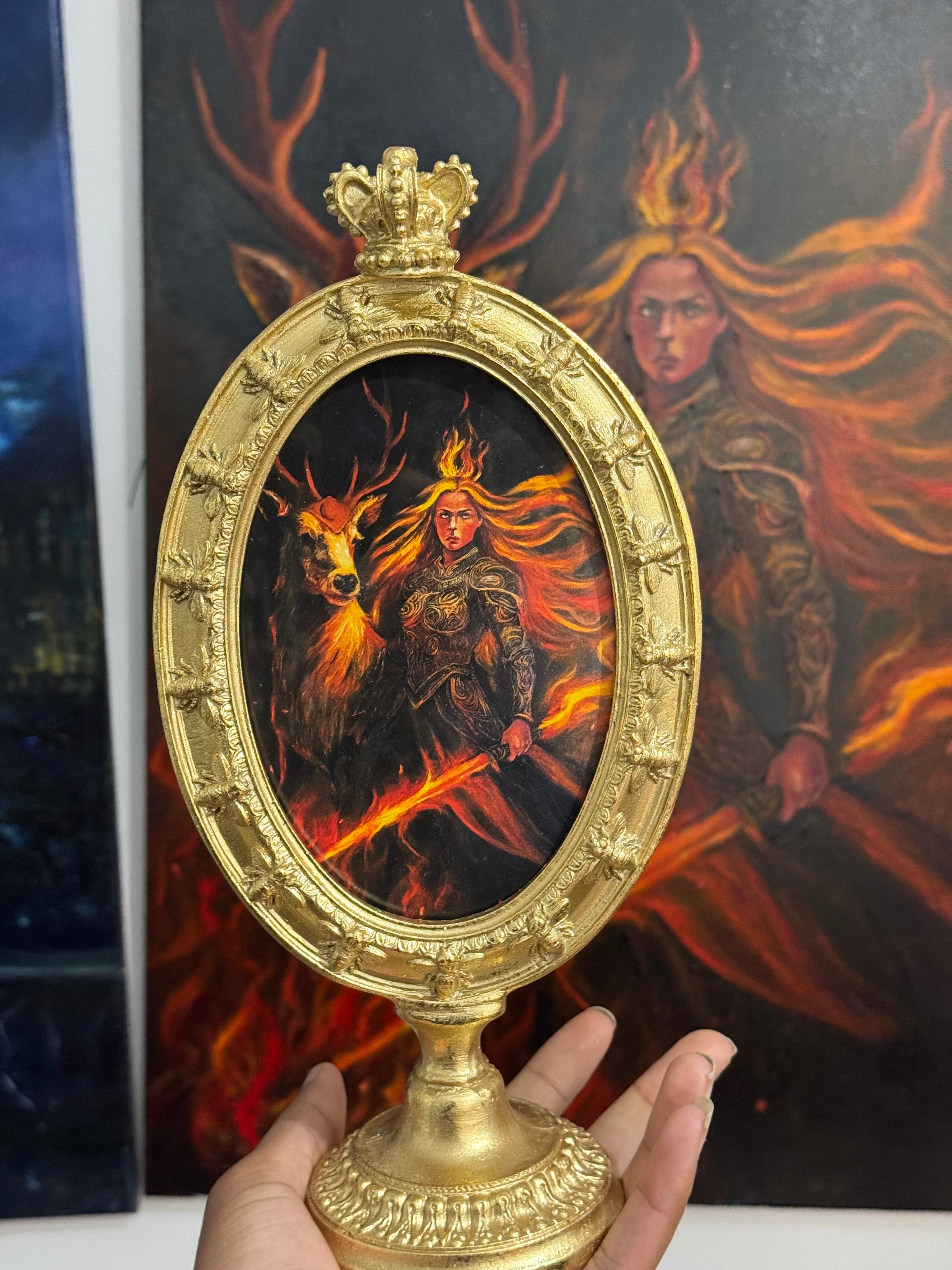 Crowned in Flames - Framed Fine Art Print