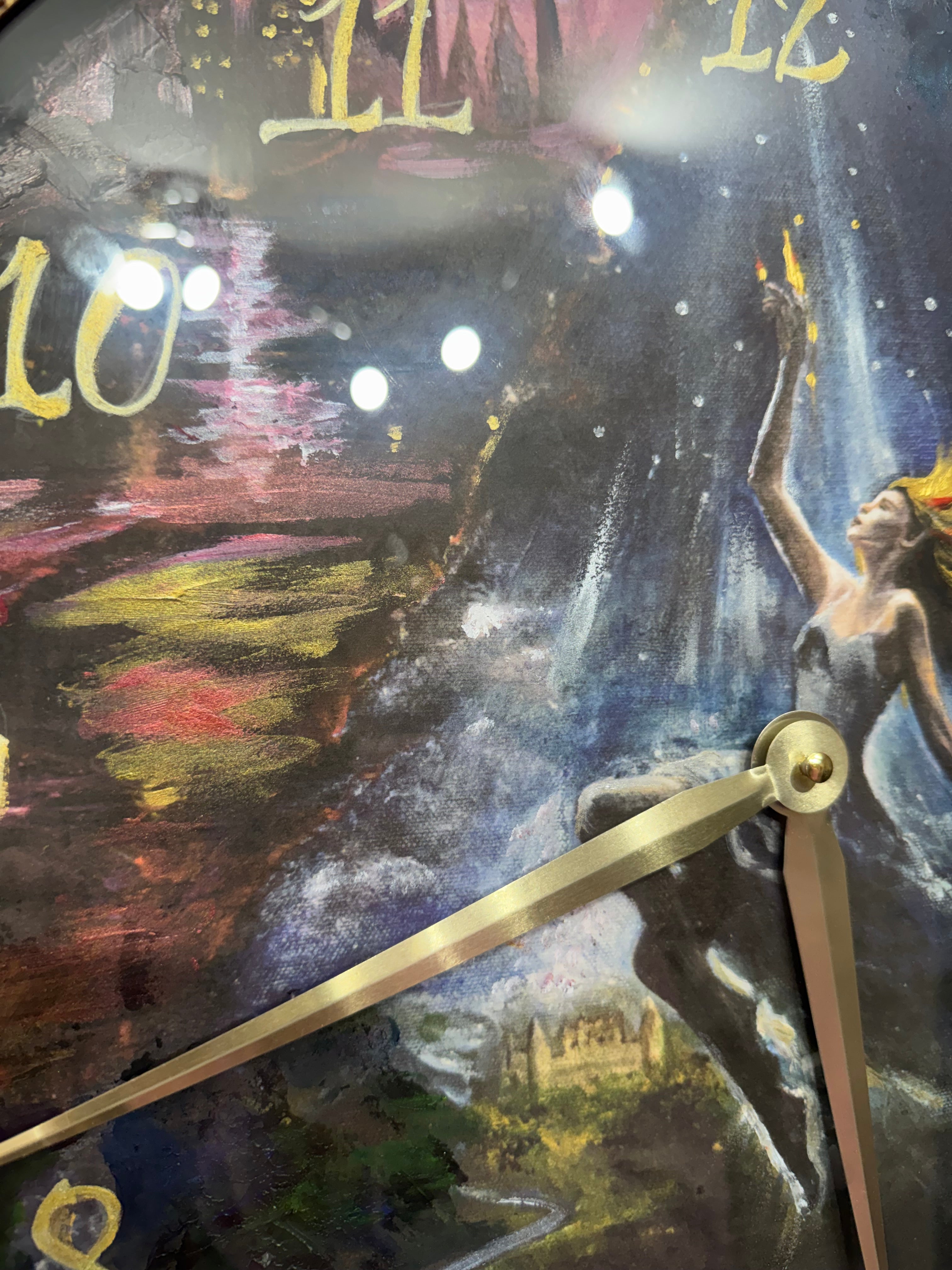 Find My Way Home — Hand-Embellished Fantasy Wall Clock