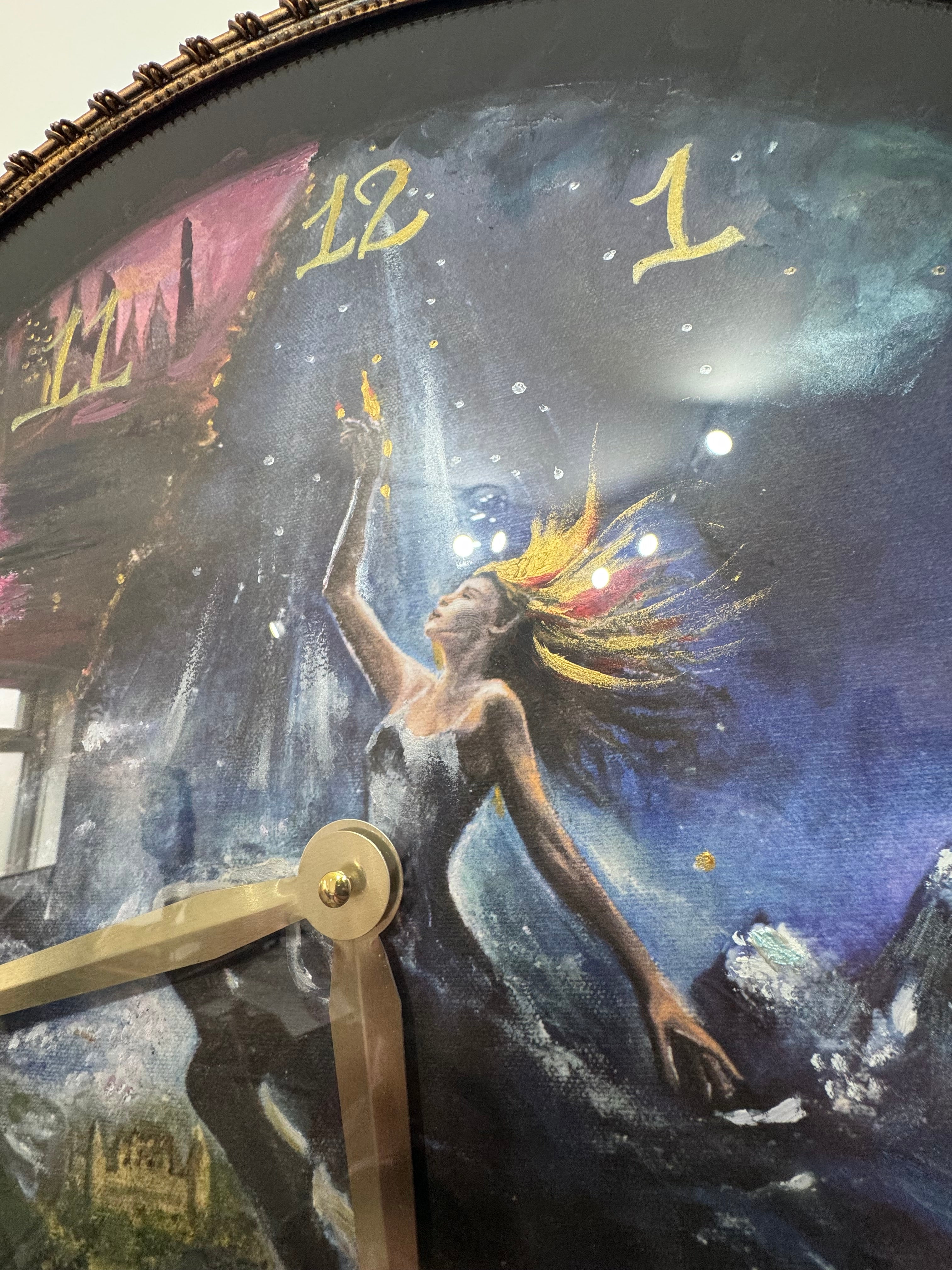 Find My Way Home — Hand-Embellished Fantasy Wall Clock