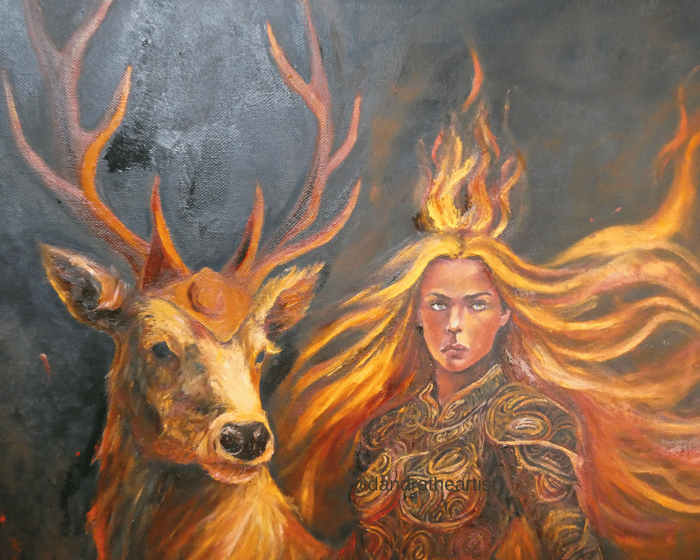 Crowned in Flames - Original Painting