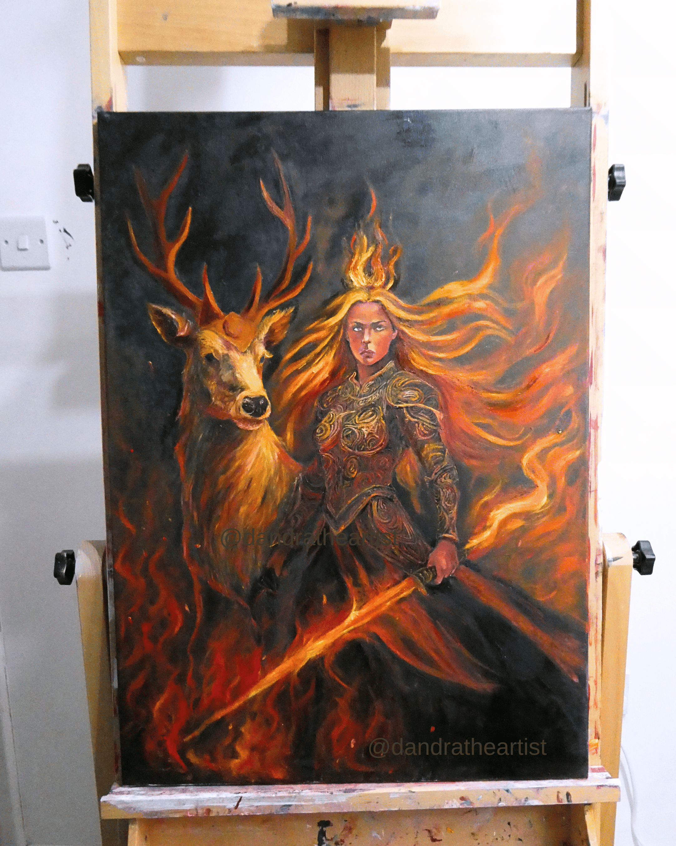 Crowned in Flames - Original Painting