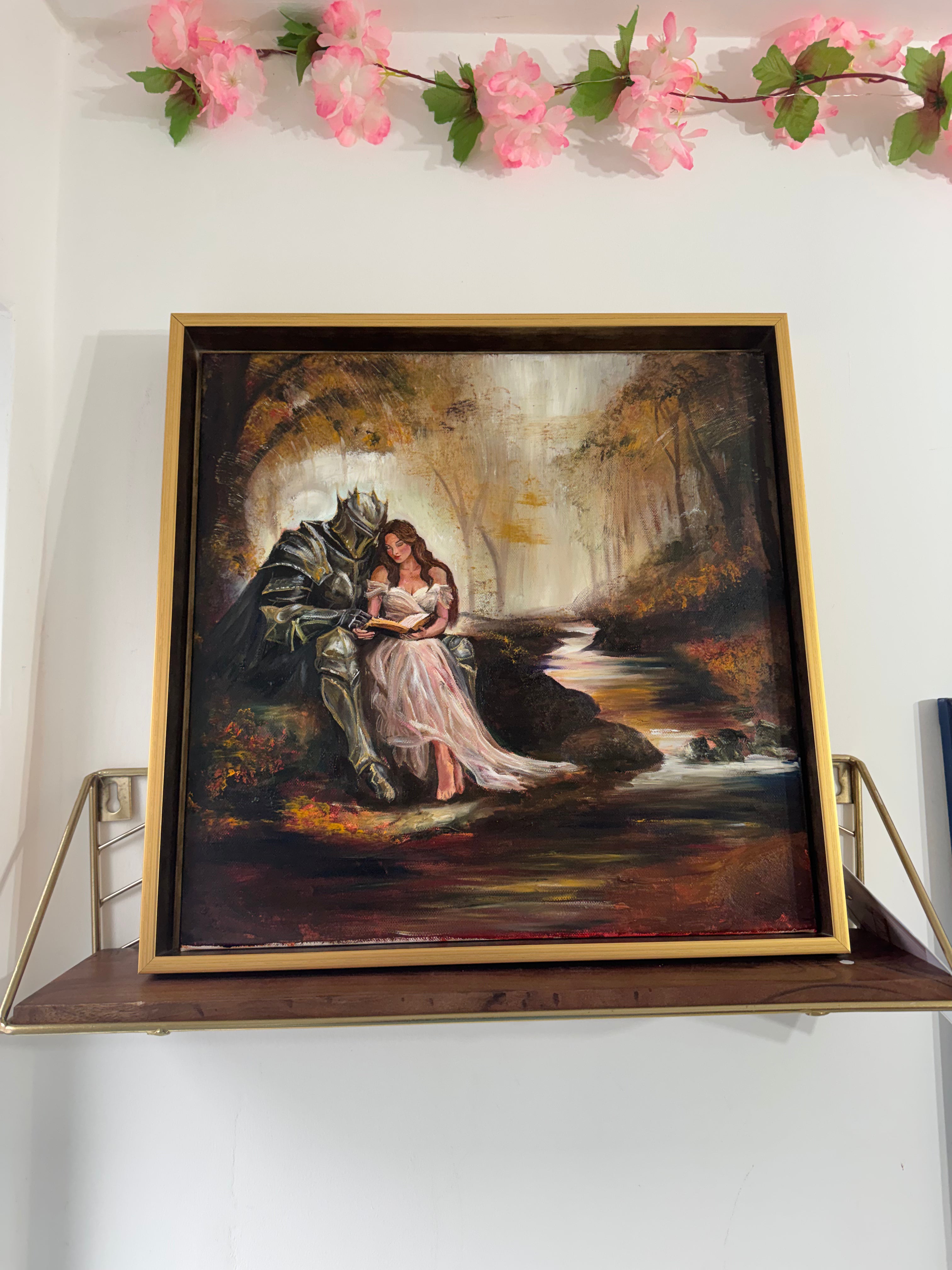 The Knight who Listened - Framed Original Painting